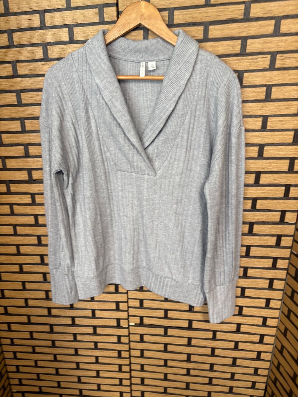 Cato Ribbed Polo long Sleeve Top Size Medium